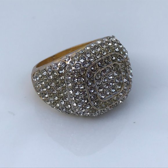 Other - Men Ring Gold Tone Crystal Accents Fashion Jewelry